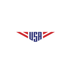 USA and Wings logo / icon design