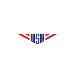 Fototapeta premium USA and Wings logo / icon design