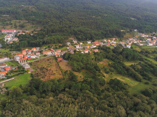 Fototapeta na wymiar Carnota. Aerial view in Galicia,Spain. Drone Photo