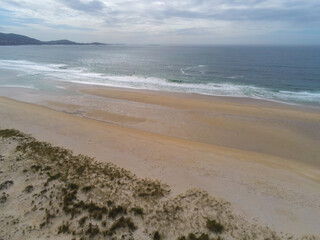 Beautiful view of beach in Galicia.Spain. Drone Photo