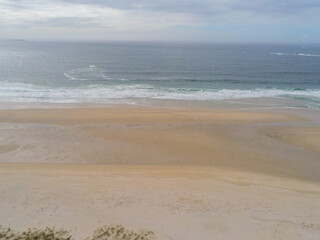 Beautiful view of beach in Galicia.Spain. Drone Photo