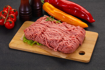 Raw turkey minced meat