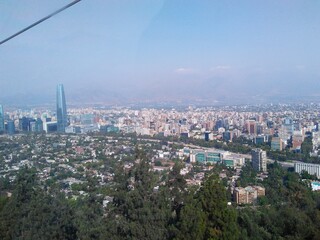 Santiago de Chile city view from above