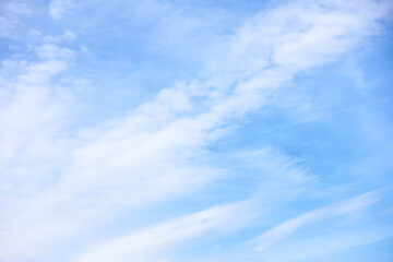 Blue sky with light clouds - abstract background