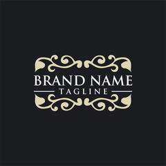luxury ornament vine logo