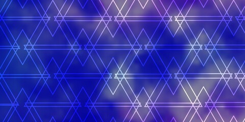 Light Pink, Blue vector template with crystals, triangles. Modern abstract illustration with colorful triangles. Pattern for websites.