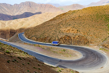 Road in mountains of Morocco.