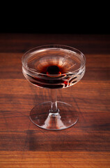 Modern mezcal cocktail with maraschino and dry vermouth