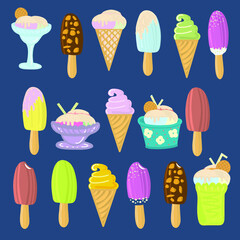 set of ice cream