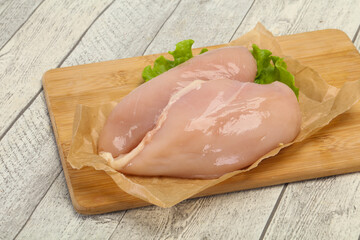 Raw chicken breast ready for cooking