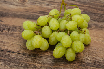 Sweet ripe Green grape branch