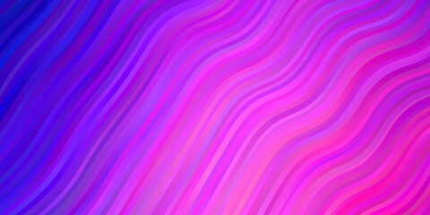 Fototapeta premium Light Purple, Pink vector layout with circular arc. Colorful illustration in abstract style with bent lines. Pattern for commercials, ads.