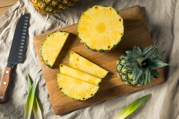 Raw Yellow Organic PIneapple Slices