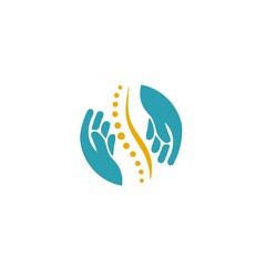 Naklejka premium massage healthy hand logo vector 