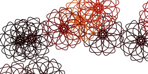 Light Red, Yellow vector natural layout with flowers.