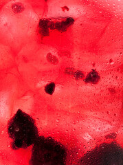 red raspberry soda background