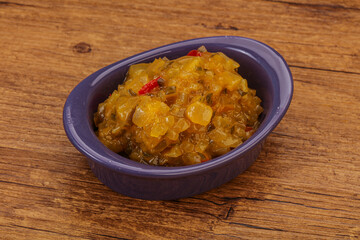 Relish sauce with cucumbers and mustard