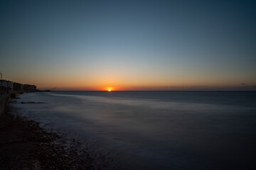long exposure landscape  at sunset