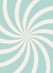 Sunlight spiral background. faded blue and beige color burst background.