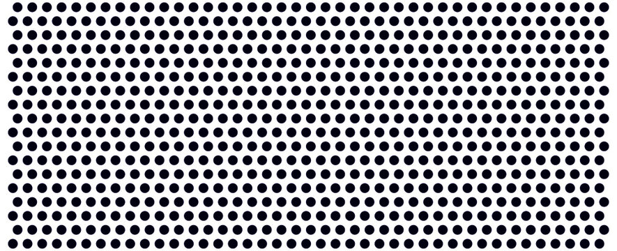 BLACK Dots pattern vector. Polka dot background. Monochrome polka dots abstract background. BLACK Dot pattern print. Panorama view. Vector illustration