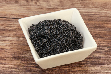 Luxury strugeon fish black caviar