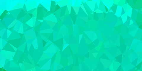 Light green vector abstract triangle texture.
