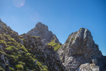 mountain landscape with blue sky