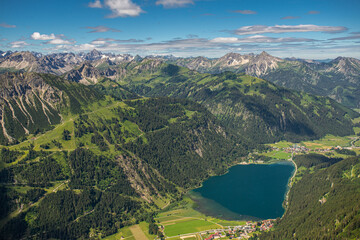 mountain landscape with lake