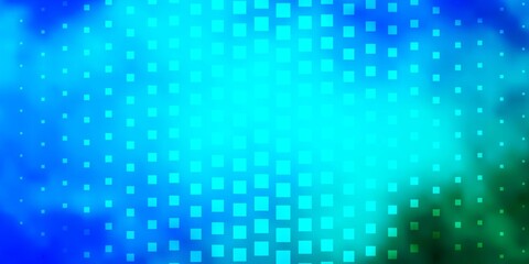 Light Blue, Green vector backdrop with rectangles. New abstract illustration with rectangular shapes. Best design for your ad, poster, banner.