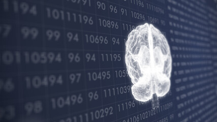 3d rendering of abstract technology science concept human data health digital.