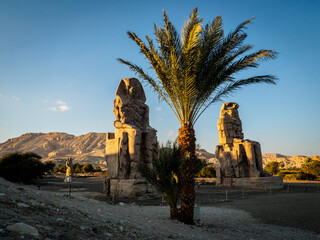 the so called colossi of memnon near luxor