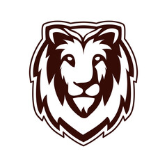 Vector illustration of lion. Lion head mascot. 