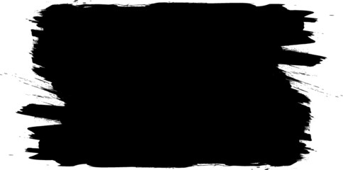 Grunge Paint Roller . Vector brush Stroke . Distressed banner . Black stripes isolated. paintbrush collection . Modern Textured shape . Dry border in Black . Bulge lines