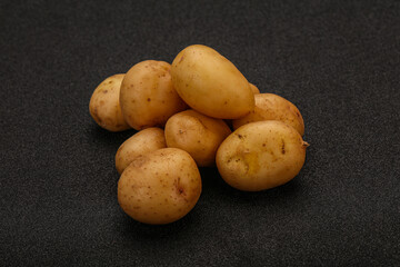 Raw baby young potato heap