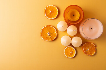 aroma orange and vanilla candles