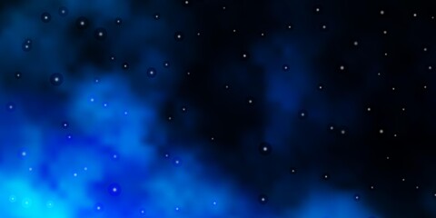 Light BLUE vector background with small and big stars. Decorative illustration with stars on abstract template. Pattern for new year ad, booklets.