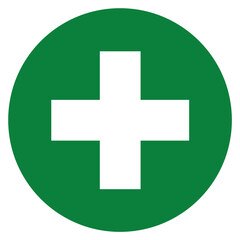 ambulance medical icon, vector flat illustration, symbols for apps, print or web.