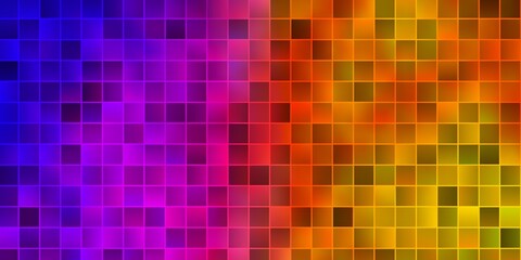 Fototapeta premium Light Blue, Yellow vector backdrop with rectangles.
