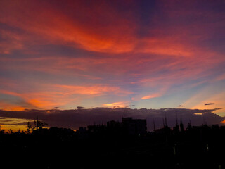 Beautiful sky on twilight time for background