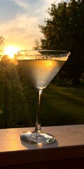 Sunset martini up close