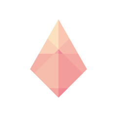 geometric Hexagonal Pyramid shape icon, flat style
