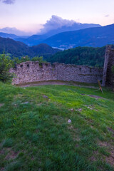 Scenic landscape of Italian Alps in Trentino Alto Adige, Trento Province, Italy