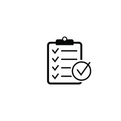 Clipboard with checklist icon, symbol for web site and app design. Vector illstration.
