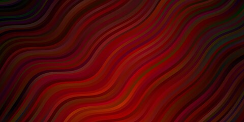 Obraz premium Dark Red vector template with curves. Abstract illustration with gradient bows. Pattern for booklets, leaflets.