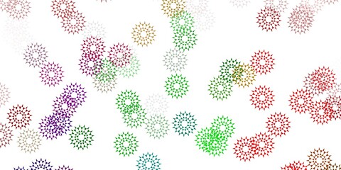 Light multicolor vector natural layout with flowers.