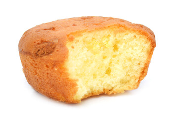 tasty muffin cake, isolated on white