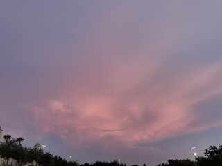sunset in the clouds