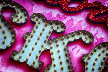 Vintage Pink Neon Shopfront Signage