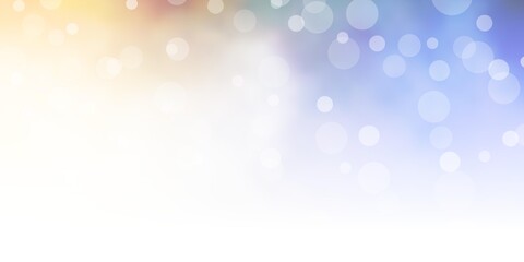 Obraz premium Light Blue, Yellow vector pattern with circles. Modern abstract illustration with colorful circle shapes. Pattern for websites, landing pages.