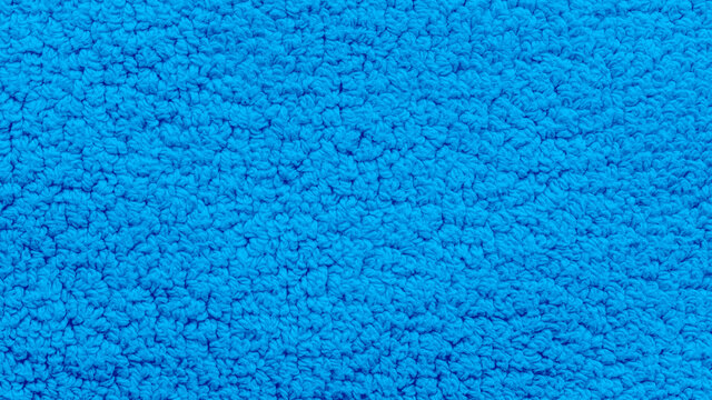 Blue bath towel texture close up - high resolution photo
